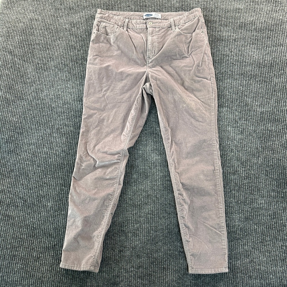 Old Navy Rockstar Super Skinny High Rise Corduroy Pants 16 Mauve Purple Gray